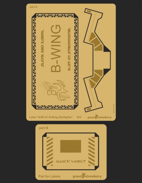 Label ”A/SF-01 B-Wing Starfighter”  Greenstrawberry-most realistic sci-fi and photoetch models