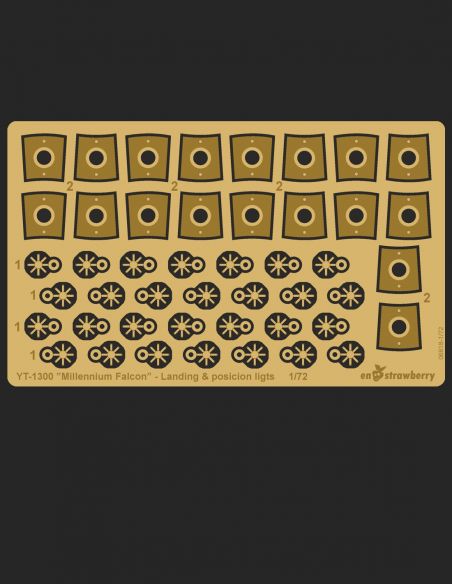 YT-1300 Millennium Falcon PG - Landing and position lights - Greenstrawberry-most realistic sci-fi and photoetch models