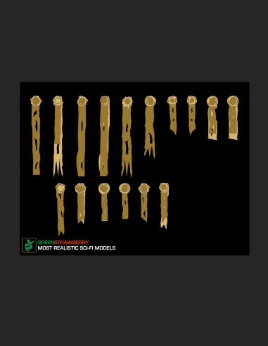 Purity seals - universal tattered ribbon