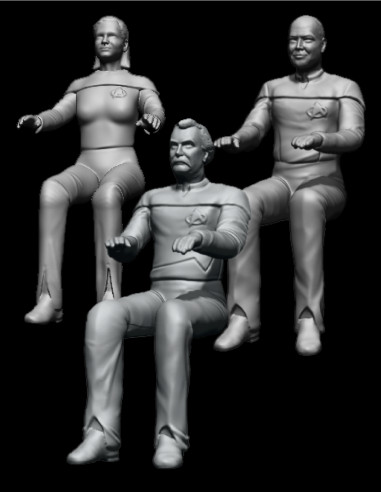 Danube class cockpit crew - TNG