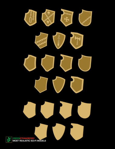 Shoulder shields Vol.II for Wargaming figures