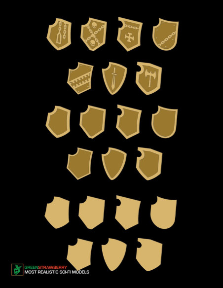 Shoulder shields Vol.II for Wargaming figures