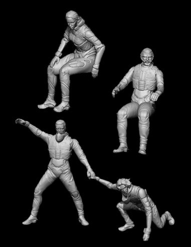 DUNE - Ornithopter crew - resin figures