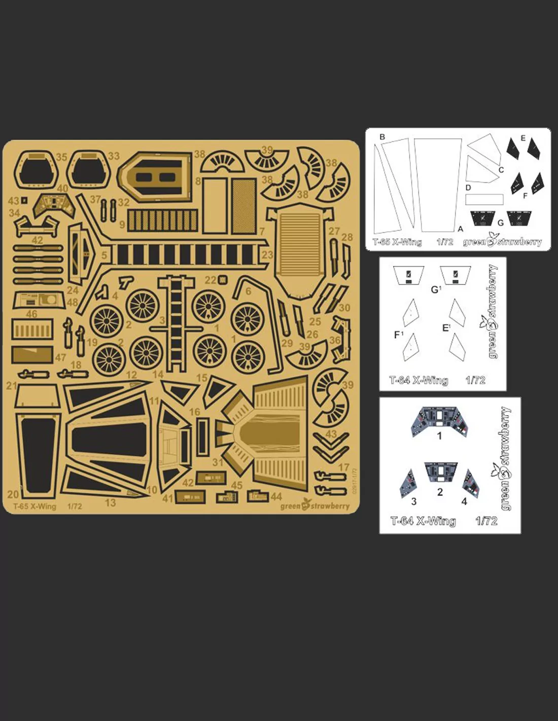 Star Wars Paper Model Kit Millennium Falcon & X-Wing Starfighter Set 