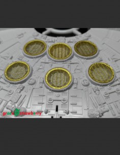 Photo etch high detail set for millennium falcon exhaust grills for Bandai model Star Wars 2