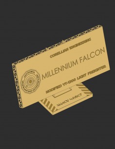 Display placards for Millennium Falcon. The set contains two photo etches. 2